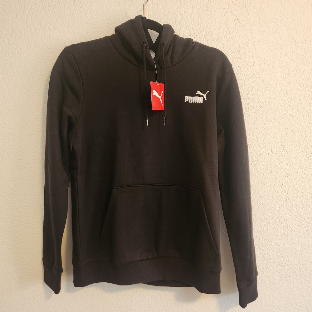Puma Women's‎ Size Medium Embroidered Logo Athletic Black/White Sweatshirt NWT